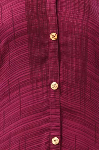Magenta rayon solid a-line kurta