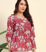 Women Floral Printed Short Kurta