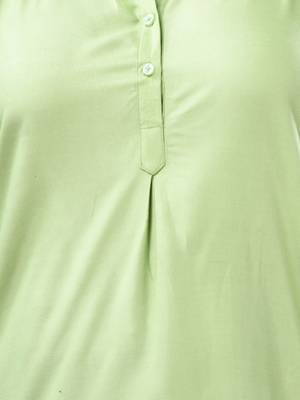 Light green solid rayon pathani kurta 4