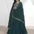 Teal vichitra silk sequence anarkali suit