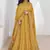 Yellow vichitra silk sequence anarkali suit