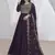 Violet vichitra silk sequence anarkali suit