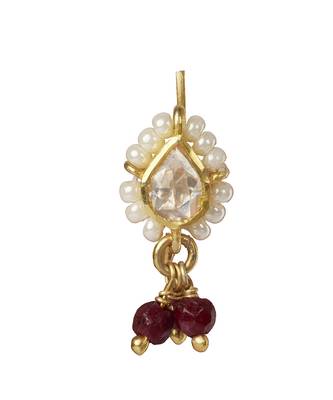 Gold and Red Nose Ring 2