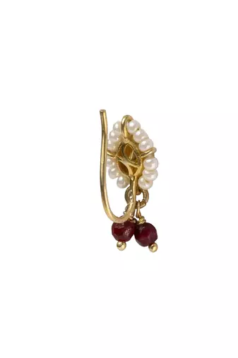 Gold and Red Nose Ring