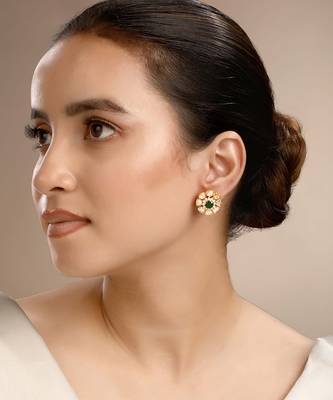 Moissanite polki detachable polki earrings 1