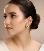 Moissanite polki detachable polki earrings