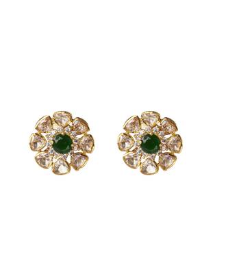 Moissanite polki detachable polki earrings 2