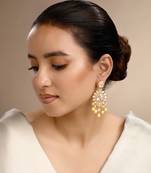 Moissanite polki rakhee polki earrings