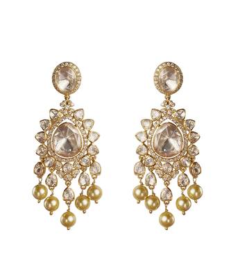 Moissanite polki rakhee polki earrings 2