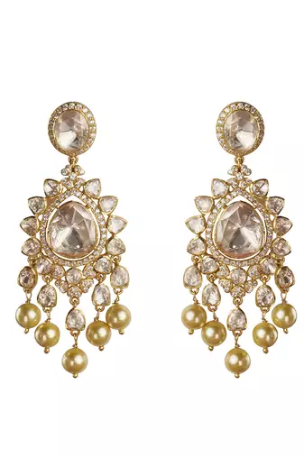 Moissanite polki rakhee polki earrings