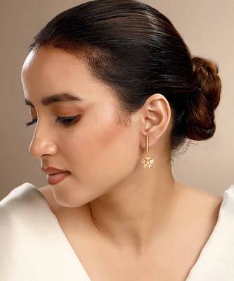 Moissanite polki floral polki bali earrings 1