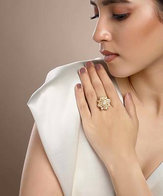 Moissanite polki meghna polki ring 1