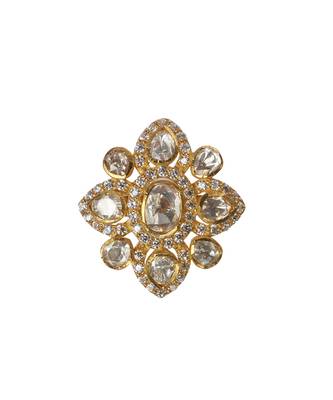 Moissanite polki meghna polki ring 2