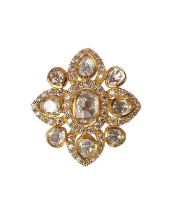 Moissanite polki meghna polki ring 3