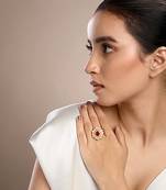 Moissanite polki shifa polki ring