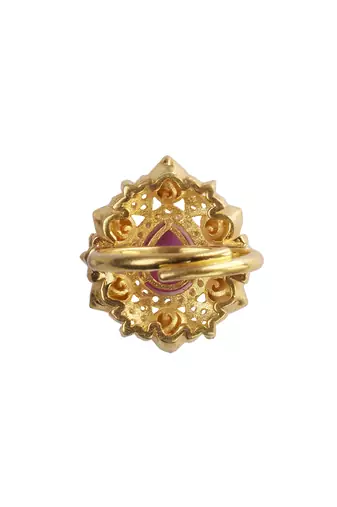 Moissanite polki shifa polki ring