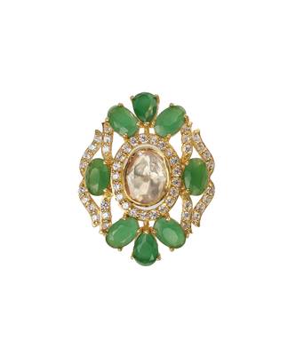 Moissanite polki radiant polki ring 2