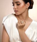 Moissanite polki luminous polki ring