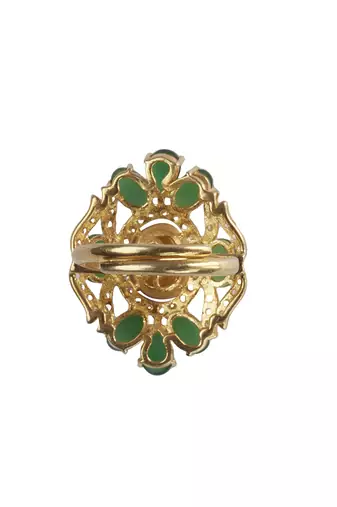 Moissanite polki radiant polki ring