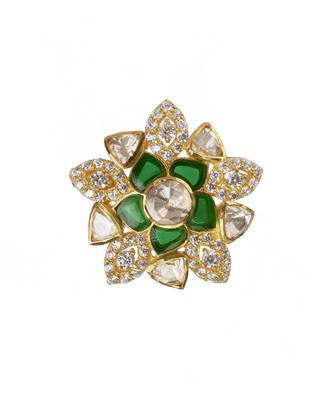 Moissanite polki stellar polki ring 2