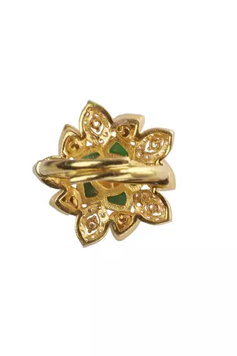 Moissanite polki stellar polki ring