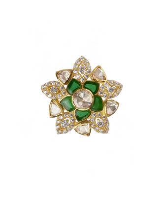 Moissanite polki stellar polki ring 4