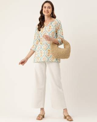 Women Floral Printed Short Kurta 2