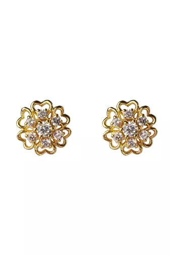 Cubic zirconia love studs