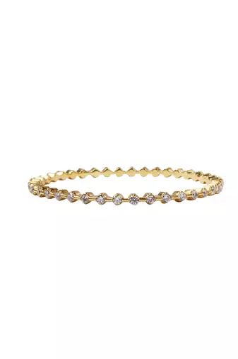 Cubic zirconia 10 pointer bangle set