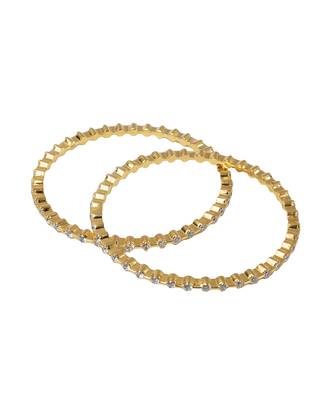 Cubic zirconia 10 pointer bangle set 3