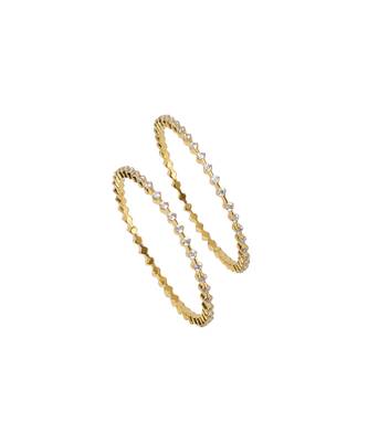 Cubic zirconia 10 pointer bangle set 4