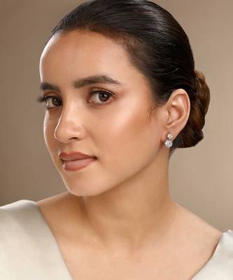 Cubic zirconia solitaire earrings 1