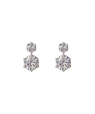 Cubic zirconia solitaire earrings 2