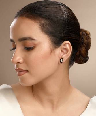 Cubic zirconia bead earrings 1