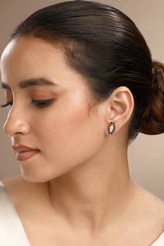 Cubic zirconia bead earrings