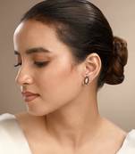 Cubic zirconia bead earrings