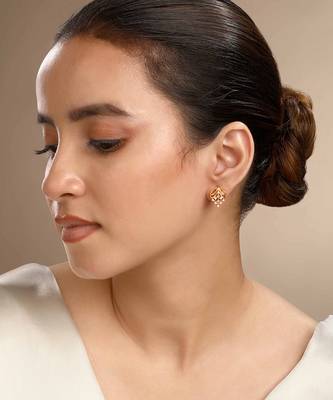 Cubic zirconia daffodil earrings 1