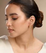 Cubic zirconia daffodil earrings