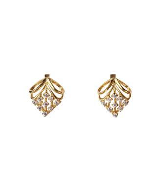 Cubic zirconia daffodil earrings 2