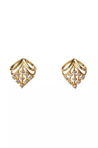 Cubic zirconia daffodil earrings