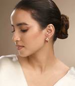 Cubic zirconia pink drop earrings