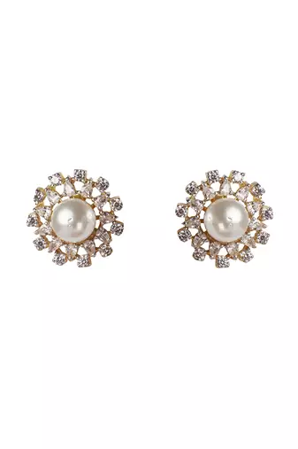 Cubic zirconia fancy pearl tops