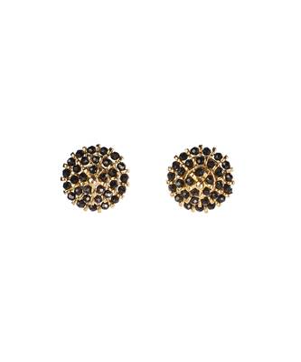 Cubic zirconia black mushroom earrings 2