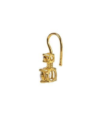 Cubic zirconia fish lock earrings 3