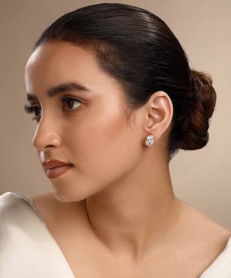 Cubic zirconia sunset studs 1