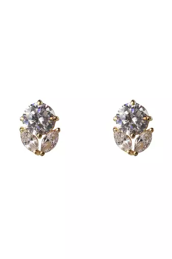 Cubic zirconia sunset studs