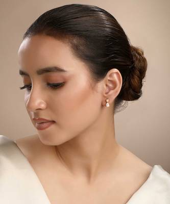Cubic zirconia pebble earrings 1
