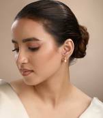 Cubic zirconia pebble earrings