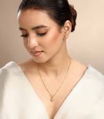 Cubic zirconia vasuki pendant set