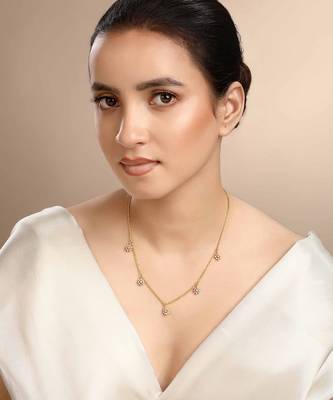 Cubic zirconia flower necklace 1